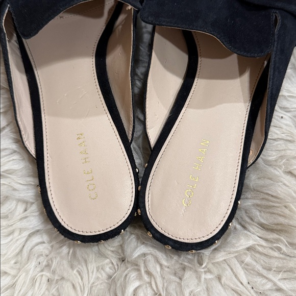 Cole Haan Deacon Black Suede Studded Loafer Mule Women’s Size 7.5 B - Picture 5 of 10